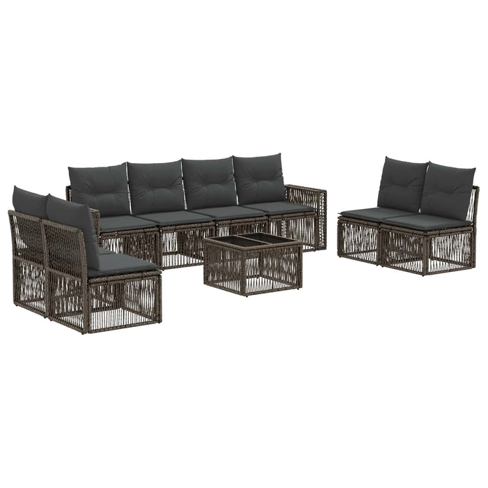 Set de canapele pentru grădină 9 pcs Gri și gri închis - WALTI WALTI