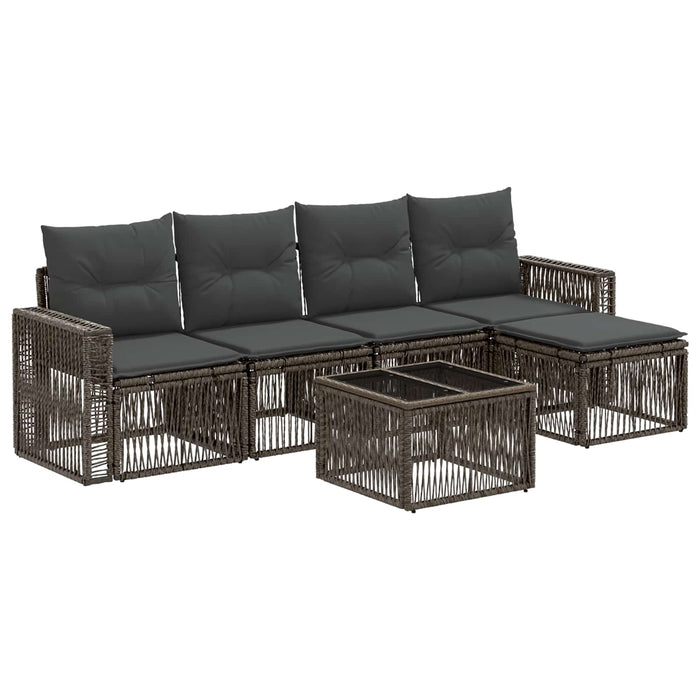 Set de canapele pentru grădină 6 pcs Gri și gri închis - WALTI WALTI