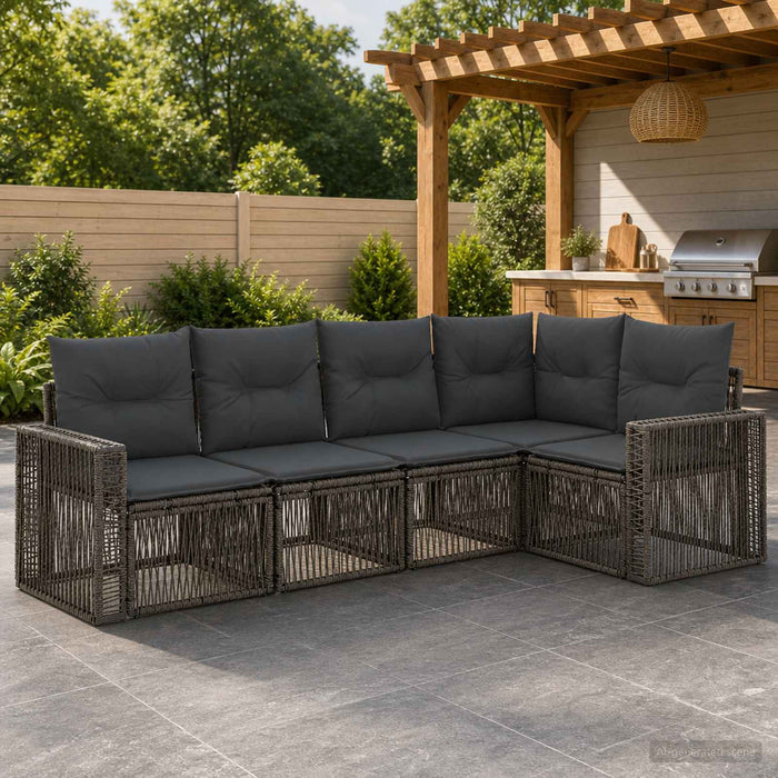 Set de canapele pentru grădină 5 pcs Gri și gri închis - WALTI WALTI