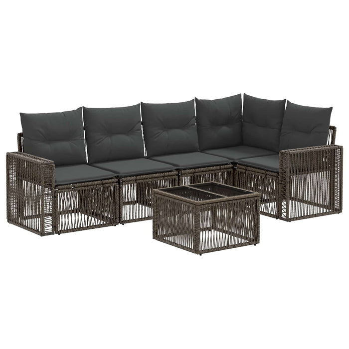 Set de canapele pentru grădină 6 pcs Gri și gri închis - WALTI WALTI