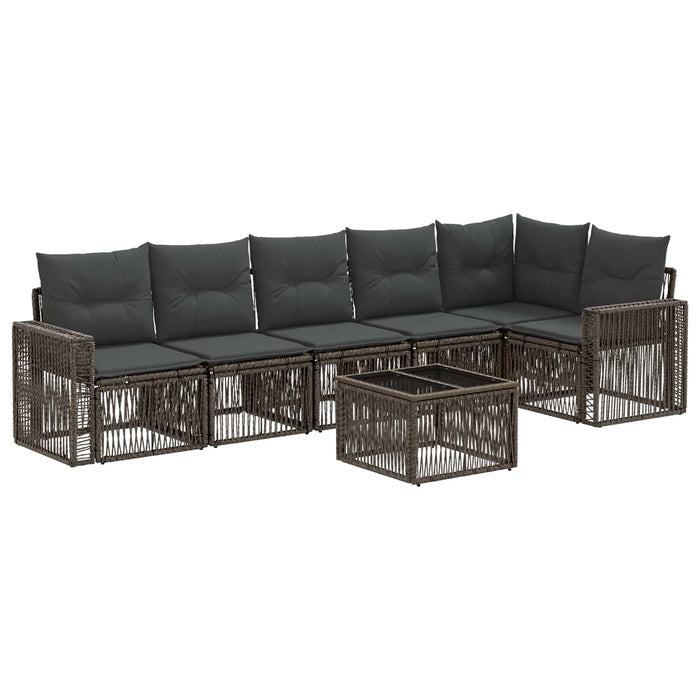 Set de canapele pentru grădină 7 pcs Gri și gri închis - WALTI WALTI