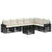 Set de canapele pentru grădină 8 pcs Negru și Alb crem - WALTI WALTI