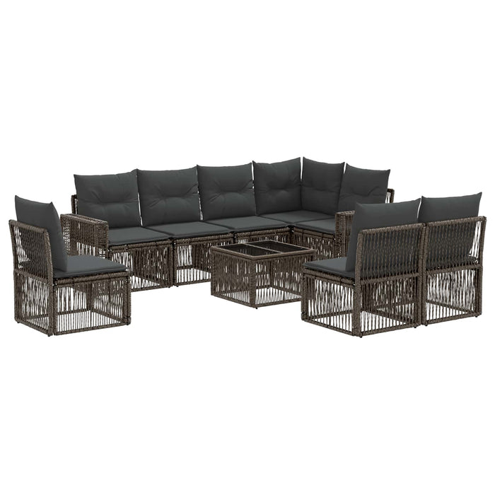 Set de canapele pentru grădină 9 pcs Gri și gri închis - WALTI WALTI