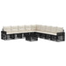 Set de canapele pentru grădină 10 pcs Negru și Alb crem - WALTI WALTI