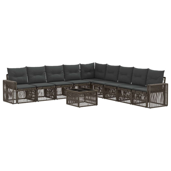 Set de canapele pentru grădină 10 pcs Gri și gri închis - WALTI WALTI