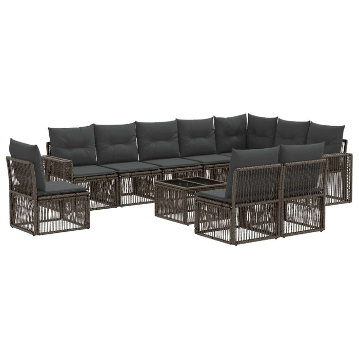 Set de canapele pentru grădină 11 pcs Gri și gri închis - WALTI WALTI
