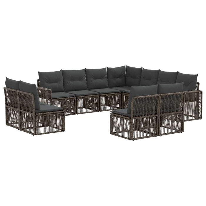 Set de canapele pentru grădină 11 pcs Gri și gri închis - WALTI WALTI