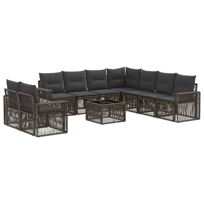 Set de canapele pentru grădină 10 pcs Gri și gri închis - WALTI WALTI