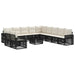 Set de canapele pentru grădină 12 pcs Negru și Alb crem - WALTI WALTI