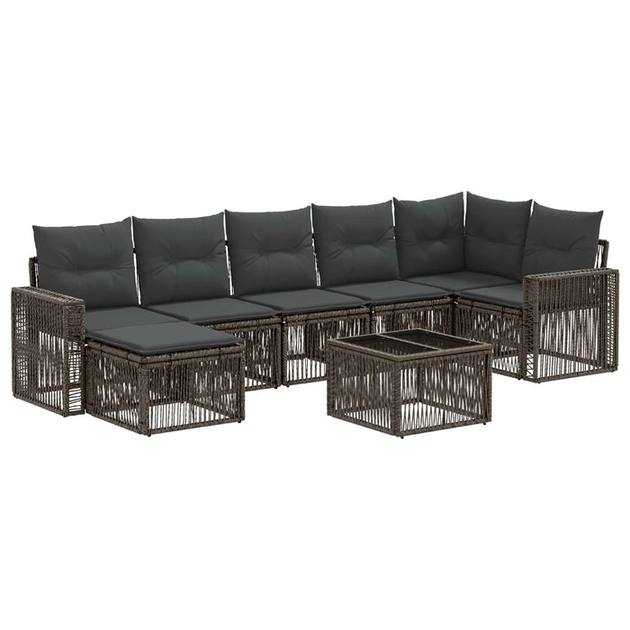 Set de canapele pentru grădină 8 pcs Gri și gri închis - WALTI WALTI