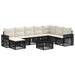 Set de canapele pentru grădină 9 pcs Negru și Alb crem - WALTI WALTI