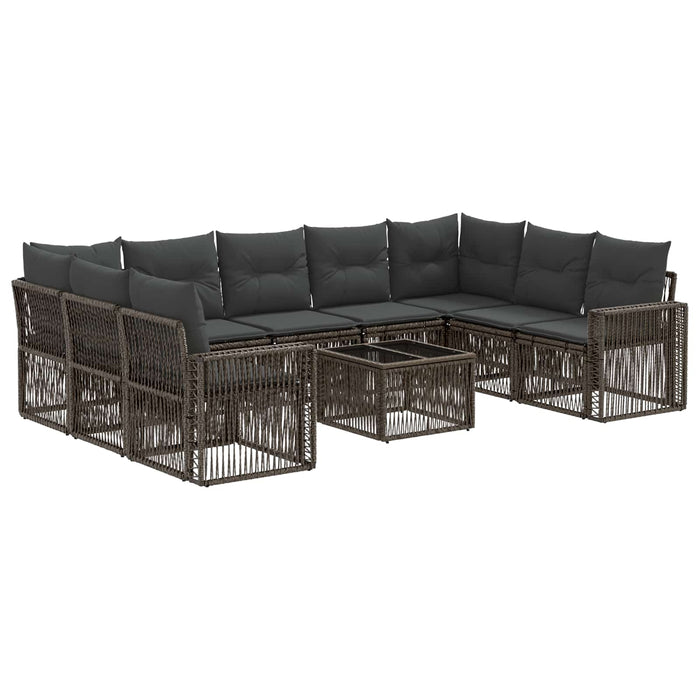 Set de canapele pentru grădină 10 pcs Gri și gri închis - WALTI WALTI