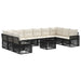 Set de canapele pentru grădină 11 pcs Negru și Alb crem - WALTI WALTI