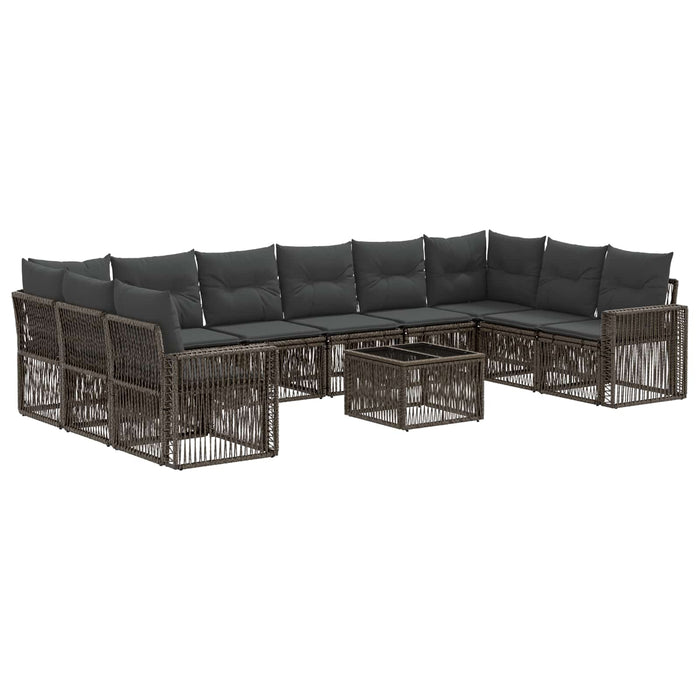 Set de canapele pentru grădină 11 pcs Gri și gri închis - WALTI WALTI