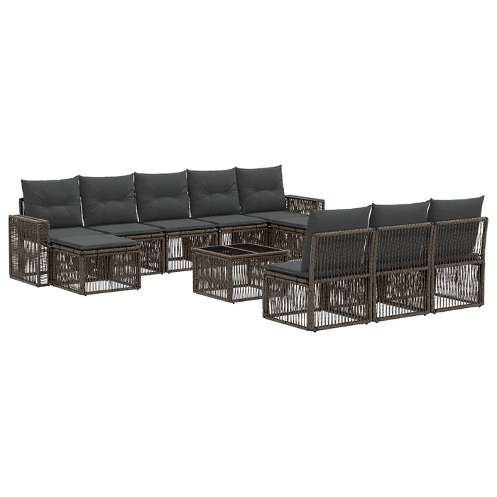 Set de canapele pentru grădină 11 pcs Gri și gri închis - WALTI WALTI