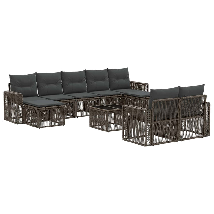Set de canapele pentru grădină 10 pcs Gri și gri închis - WALTI WALTI