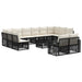 Set de canapele pentru grădină 13 pcs Negru și Alb crem - WALTI WALTI