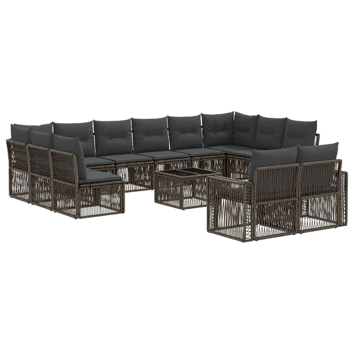 Set de canapele pentru grădină 13 pcs Gri și gri închis - WALTI WALTI