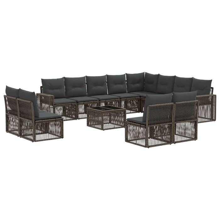 Set de canapele pentru grădină 13 pcs Gri și gri închis - WALTI WALTI