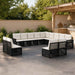 Set de canapele pentru grădină 13 pcs Negru și Alb crem - WALTI WALTI
