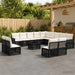 Set de canapele pentru grădină 14 pcs Negru și Alb crem - WALTI WALTI