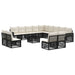 Set de canapele pentru grădină 14 pcs Negru și Alb crem - WALTI WALTI