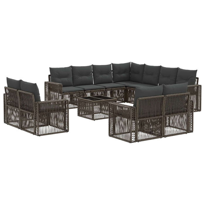 Set de canapele pentru grădină 12 pcs Gri și gri închis - WALTI WALTI