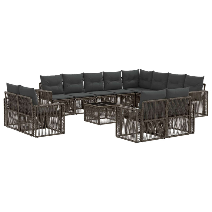 Set de canapele pentru grădină 13 pcs Gri și gri închis - WALTI WALTI