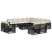 Set de canapele pentru grădină 14 pcs Negru și Alb crem - WALTI WALTI