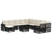 Set de canapele pentru grădină 12 pcs Negru și Alb crem - WALTI WALTI