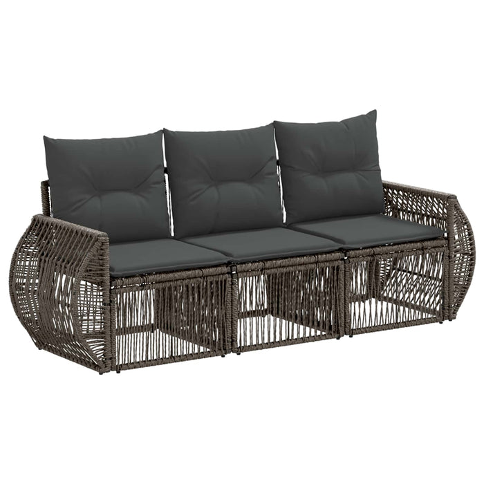 Set de canapele pentru grădină 3 pcs Gri și gri închis WALTI