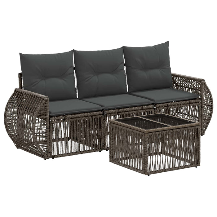 Set de canapele pentru grădină 4 pcs Gri și gri închis - WALTI WALTI