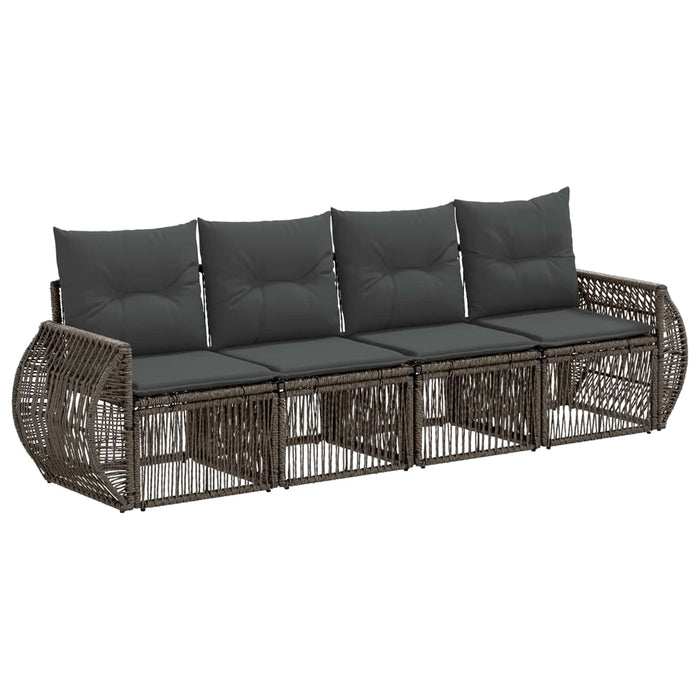 Set de canapele pentru grădină 4 pcs Gri și gri închis WALTI
