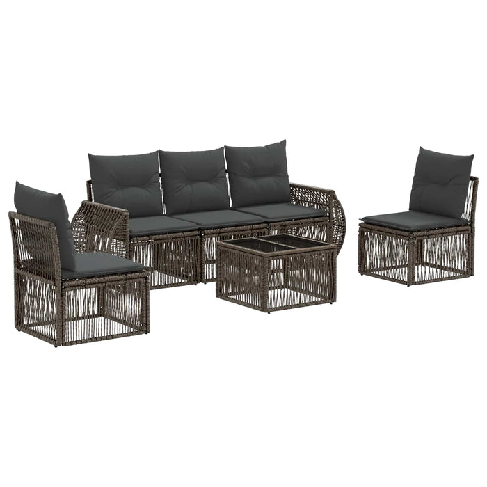 Set de canapele pentru grădină 6 pcs Gri și gri închis - WALTI WALTI