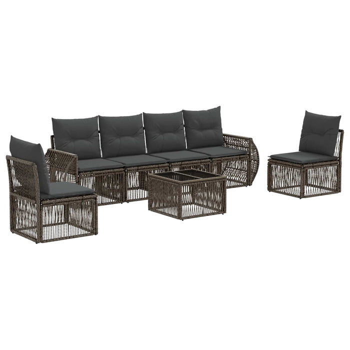 Set de canapele pentru grădină 7 pcs Gri și gri închis - WALTI WALTI