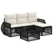 Set de canapele pentru grădină 5 pcs Negru și Alb crem - WALTI WALTI