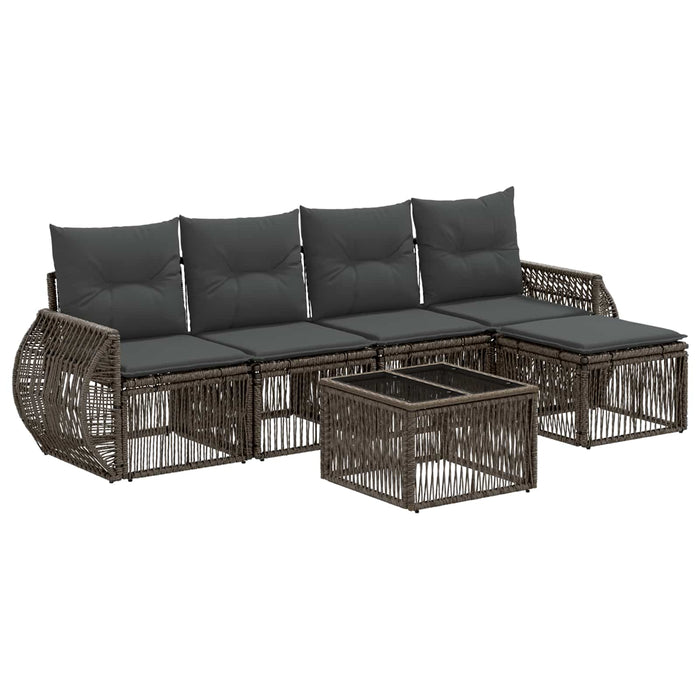 Set de canapele pentru grădină 6 pcs Gri și gri închis - WALTI WALTI