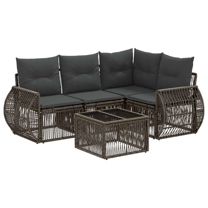Set de canapele pentru grădină 5 pcs Gri și gri închis - WALTI WALTI