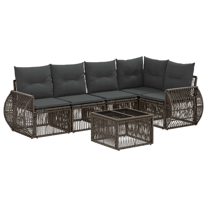 Set de canapele pentru grădină 6 pcs Gri și gri închis - WALTI WALTI