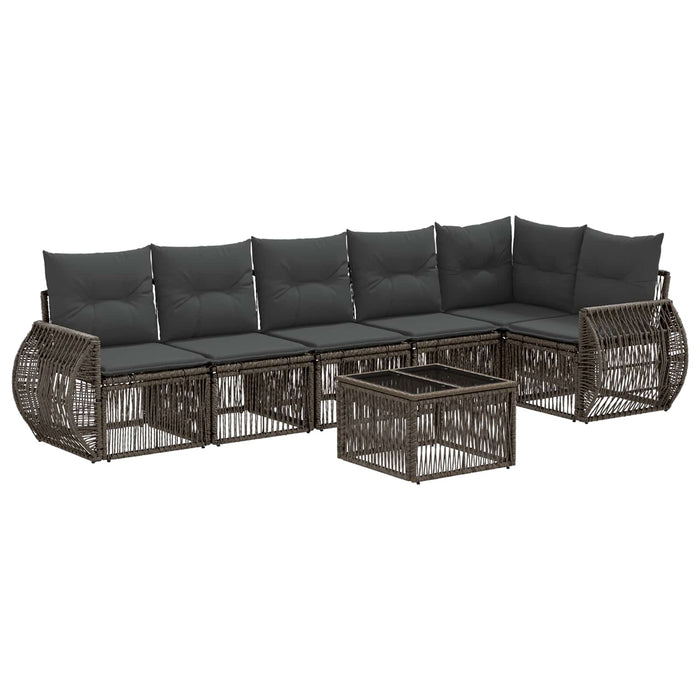 Set de canapele pentru grădină 7 pcs Gri și gri închis - WALTI WALTI
