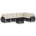 Set de canapele pentru grădină 8 pcs Negru și Alb crem - WALTI WALTI