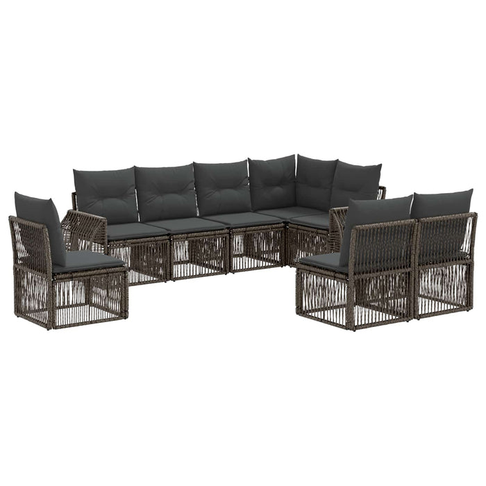 Set de canapele pentru grădină 8 pcs Gri și gri închis - WALTI WALTI