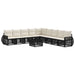 Set de canapele pentru grădină 10 pcs Negru și Alb crem - WALTI WALTI