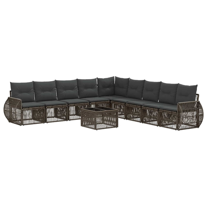 Set de canapele pentru grădină 10 pcs Gri și gri închis - WALTI WALTI