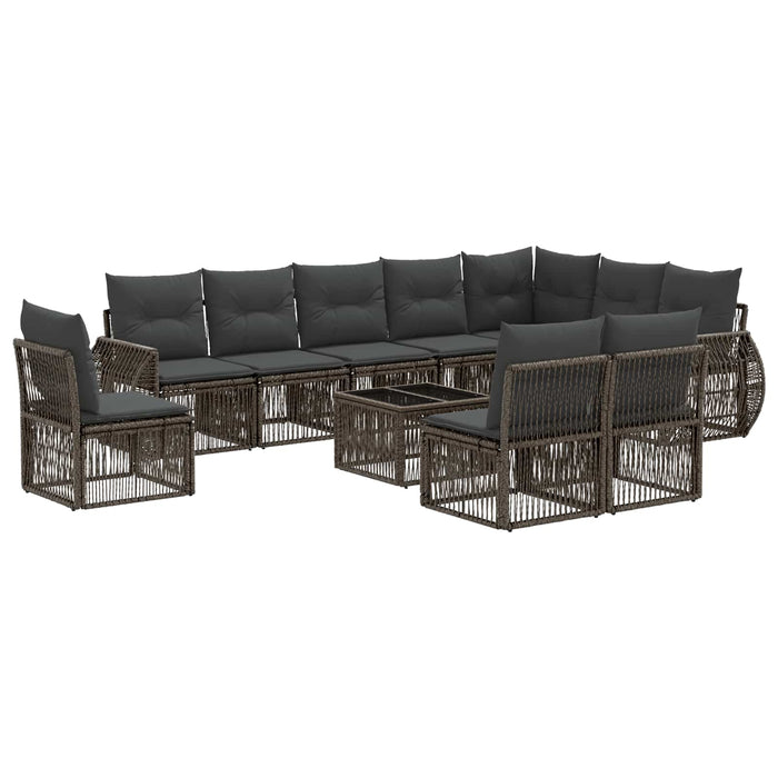 Set de canapele pentru grădină 11 pcs Gri și gri închis - WALTI WALTI