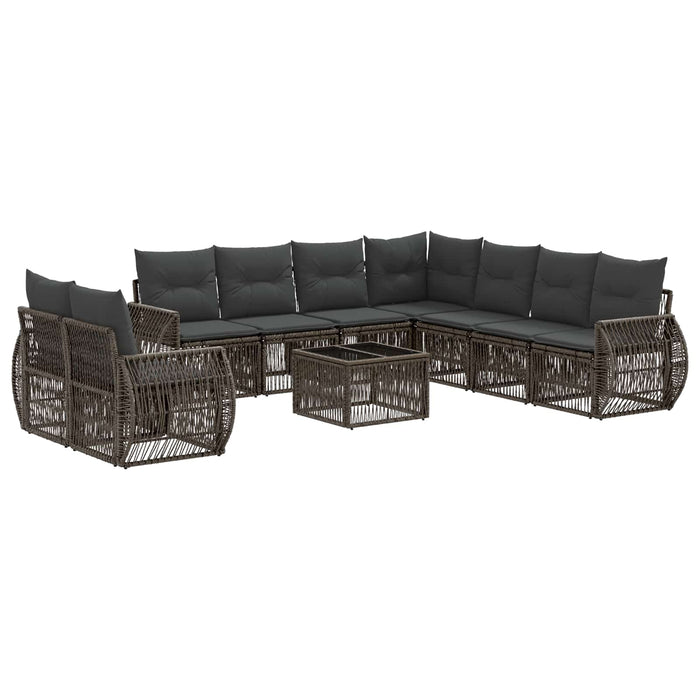 Set de canapele pentru grădină 10 pcs Gri și gri închis - WALTI WALTI