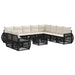 Set de canapele pentru grădină 11 pcs Negru și Alb crem - WALTI WALTI