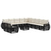 Set de canapele pentru grădină 12 pcs Negru și Alb crem - WALTI WALTI