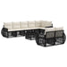 Set de canapele pentru grădină 9 pcs Negru și Alb crem - WALTI WALTI