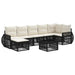 Set de canapele pentru grădină 8 pcs Negru și Alb crem - WALTI WALTI